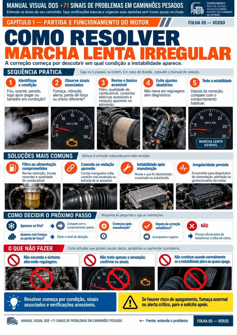 Página demonstrativa 4 — Manual Visual dos Sinais do Caminhão